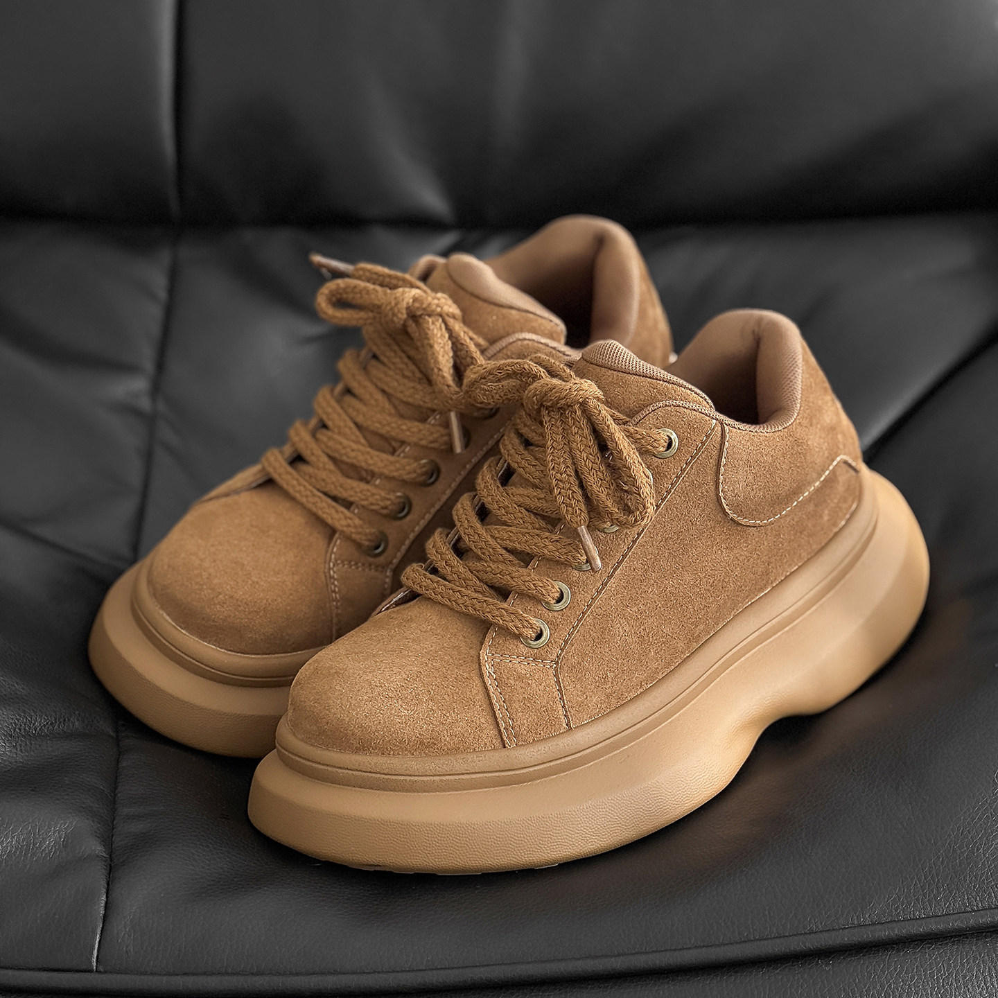 两点浪漫2026春季新款6CM厚底加绒大香蕉面包鞋男女时尚百搭板鞋,流行男鞋,休闲板鞋,淘宝优惠券,粉丝福利购,淘宝优惠卷