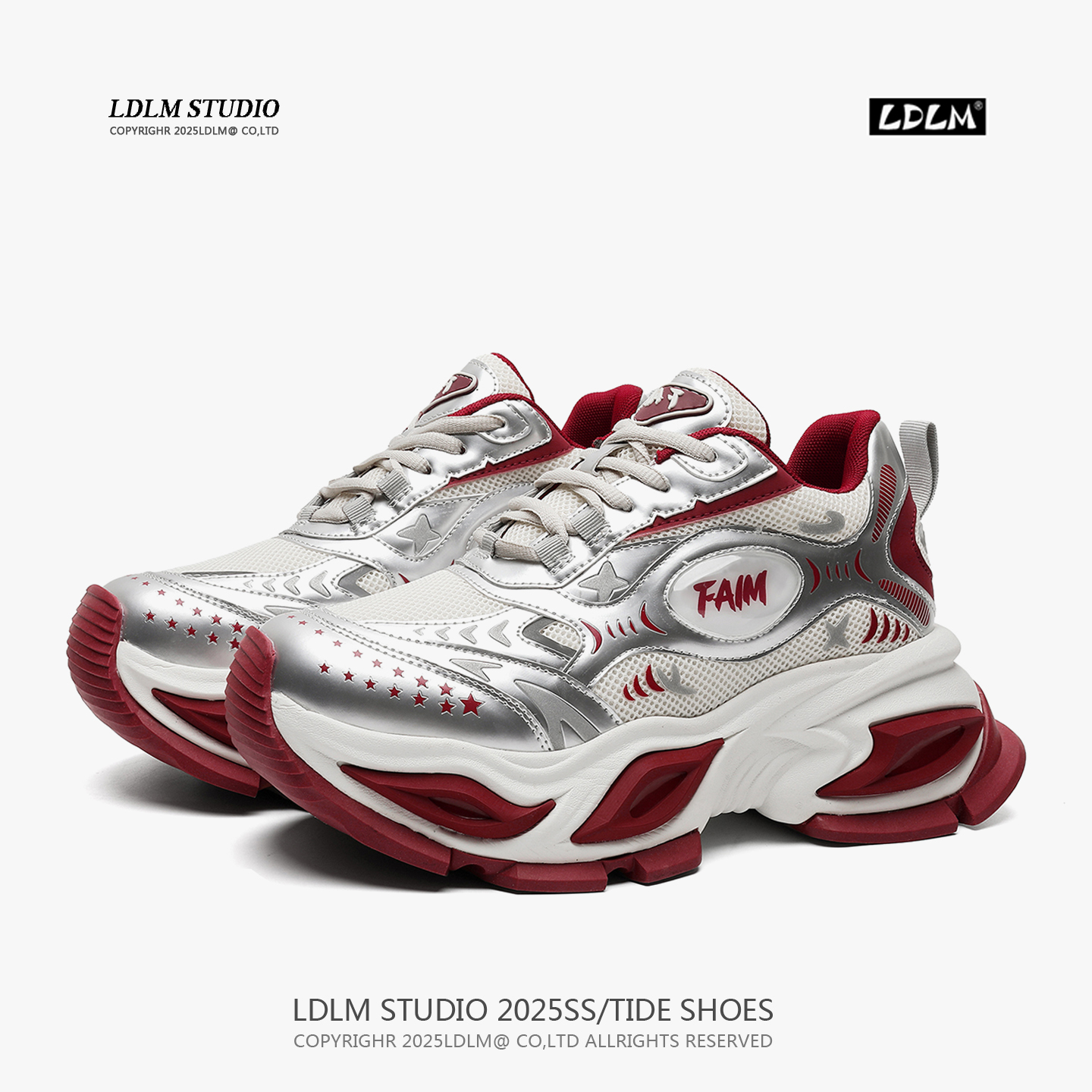 10CM隐形内增高厚底猫眼老爹鞋男