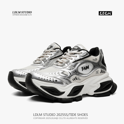 10CM隐形内增高厚底老爹鞋男女鞋