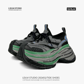 高级感16XL运动休闲潮鞋 两点浪漫新款 8CM厚底增高巴黎老爹鞋 男女