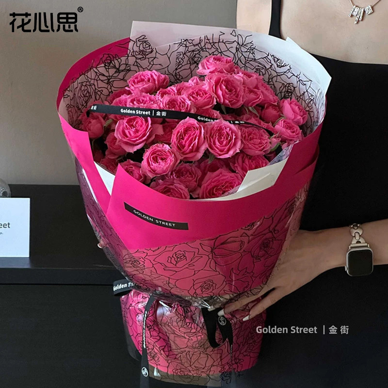花心思千里玫瑰opp玻璃纸透明