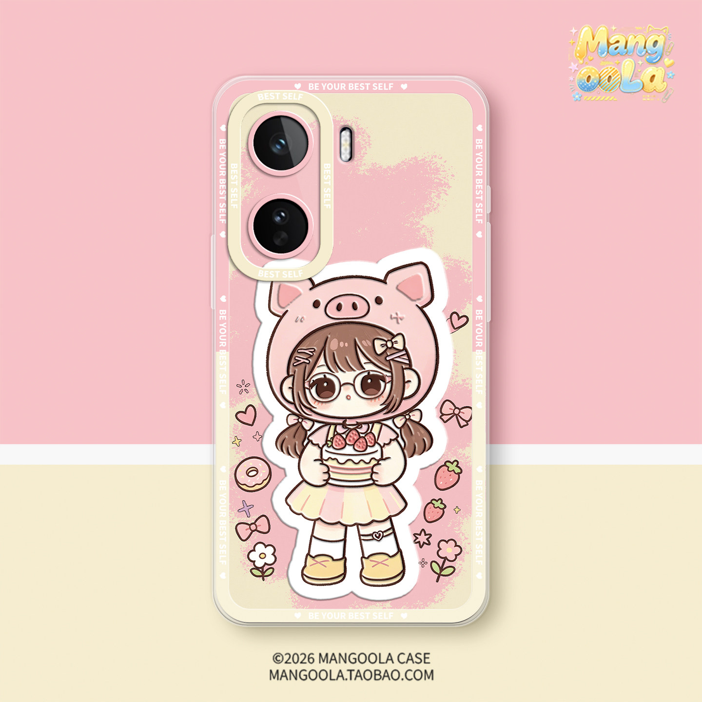 可爱猪猪适用IQOONeo11手机壳Z11Turbo/Z10X新款vivoX300S三星S26Ultra真我OPPOA6Pro情侣礼物2026小众不撞款