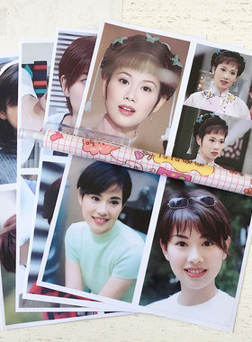 陈松伶小贴纸 Nadia Chan香港女明星歌手早期装饰照片16枚小贴画