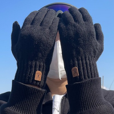 开车司机专用手套驾驶可触屏针织秋冬季男电动车骑行加绒加厚保暖