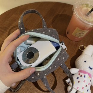 ins韩系少女便携式化妆包星星图案收纳包大容量洗漱包旅行收纳包