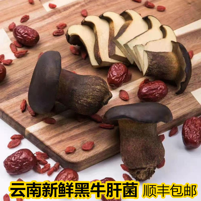 黑牛肝菌新鲜蘑菇云南特产500g野生食用菌菌菇牛夫人其他菇类顺丰