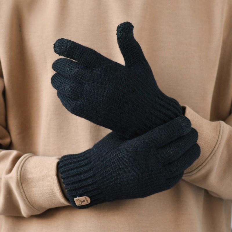 秋冬季男女情侣款针织毛线手套