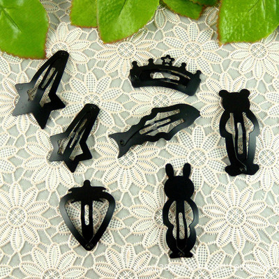 韩版小黑色边夹儿童发饰