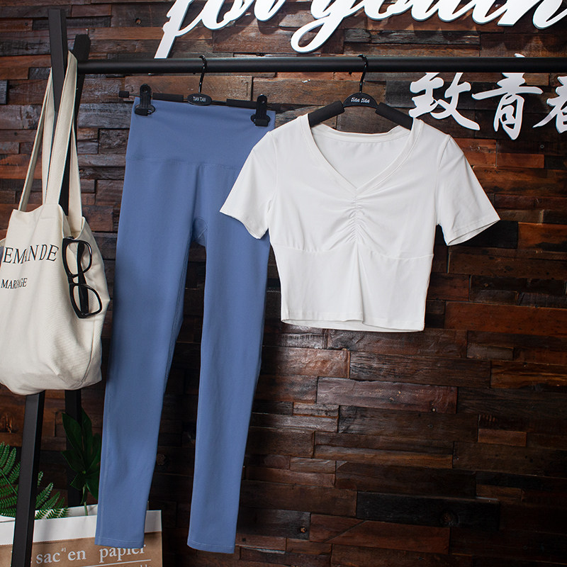 瑜伽服健身套装女春夏季速干时尚外穿专业高端锦纶跑步运动套装女