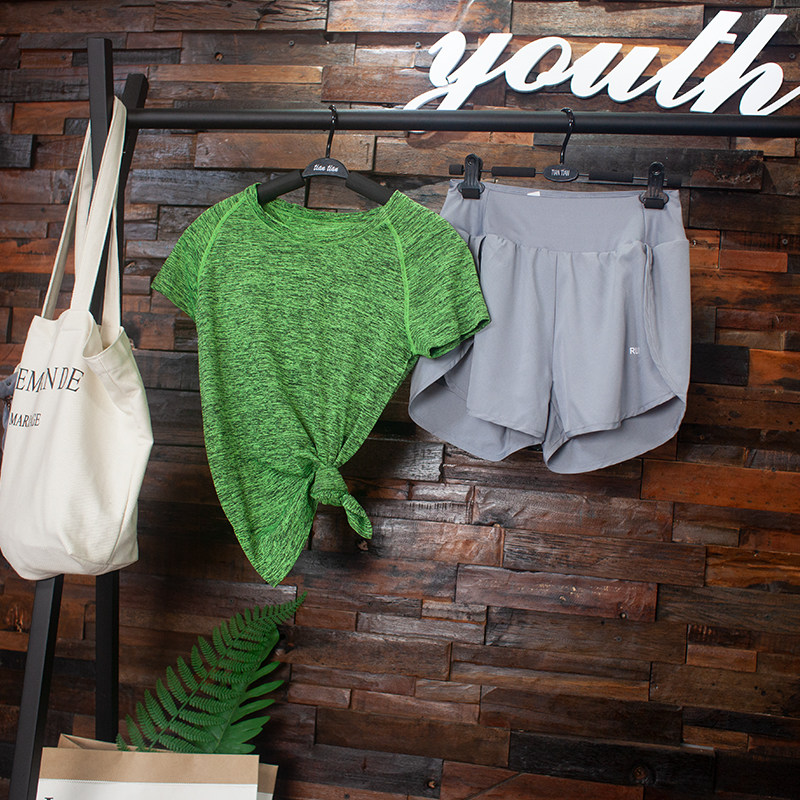 瑜伽服女夏季款宽松显瘦高端时尚运动跑步套装晨跑训练网红健身衣