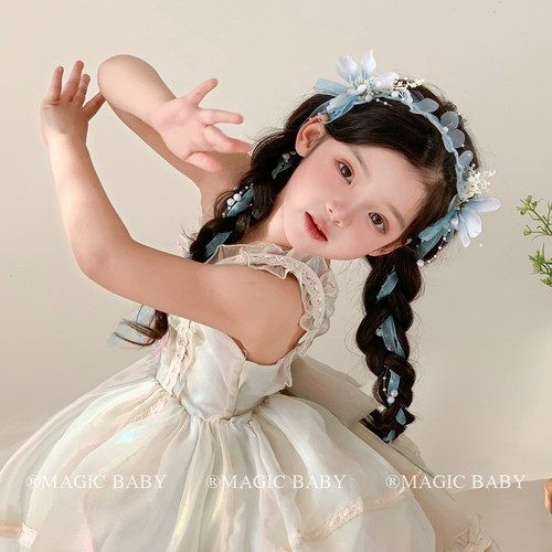 儿童六一节日表演头饰森系超仙花环发箍花朵头箍儿童发饰