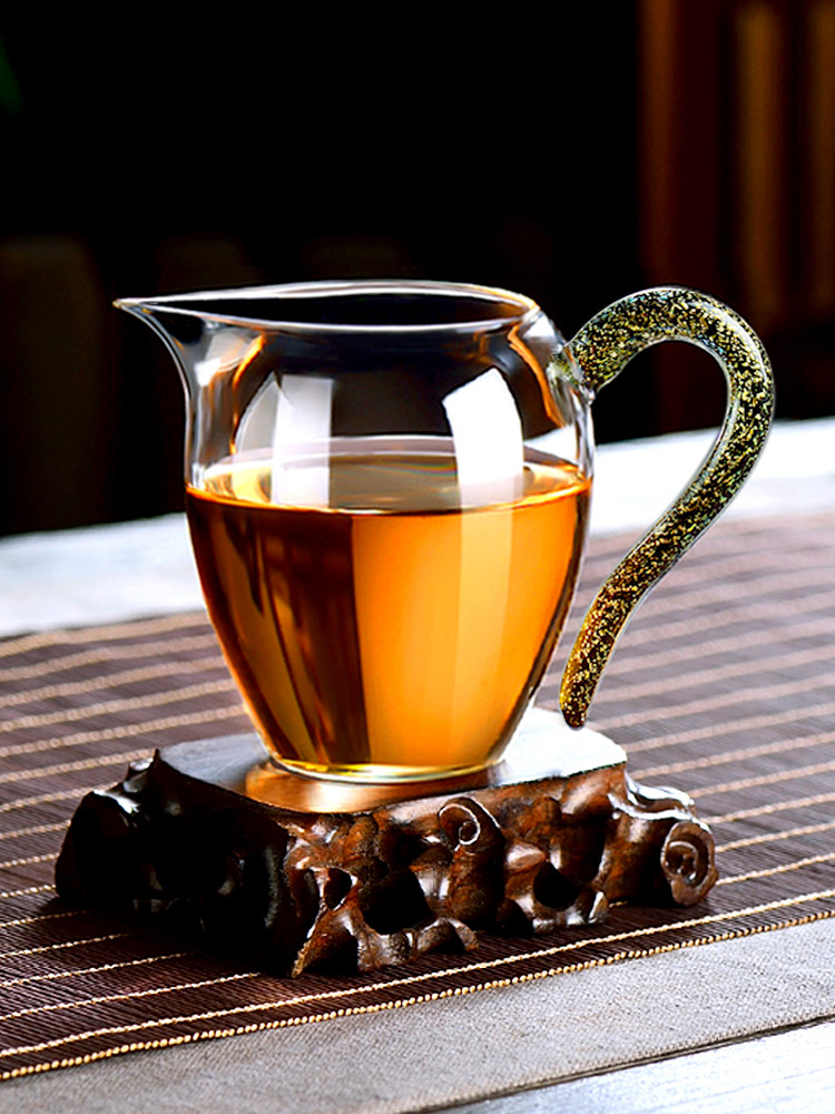 一品工坊台湾星色公道杯玻璃耐热男杯茶隔断高档茶海功夫茶具配件