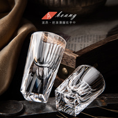 钻石白酒杯家用高级感小酒盅一口烈酒杯子水晶分酒器套装 高档礼盒