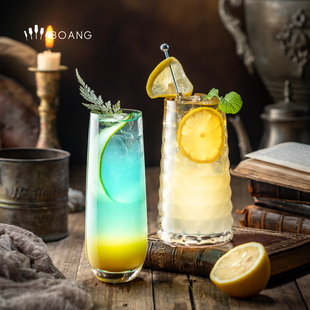 微醺鸡尾酒杯日式 饰莫吉托杯子长岛冰茶杯 长饮杯高颜值柯林调酒装