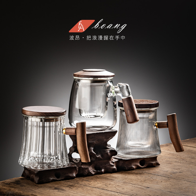 中式茶杯高档个人专用办公室泡茶杯男士喝红茶绿茶杯子茶水分离杯