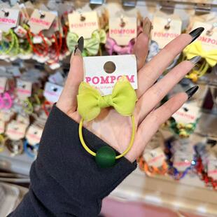 2026儿童彩色网纱蝴蝶结绕绕发绳发圈 3.4韩国pom新款