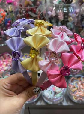 5.11韩国东大门bebeprince儿童发饰新款彩色爱心蝴蝶结儿童发箍