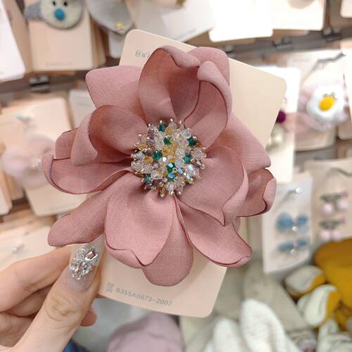 1.11直播韩国inpink儿童可爱甜美花朵水钻发夹