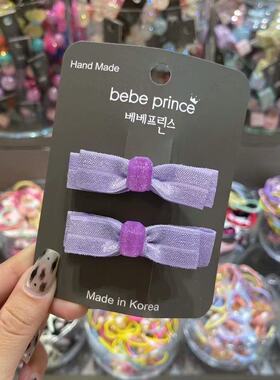 6.1韩国bebeprince儿童发饰方块蝴蝶结发夹边夹