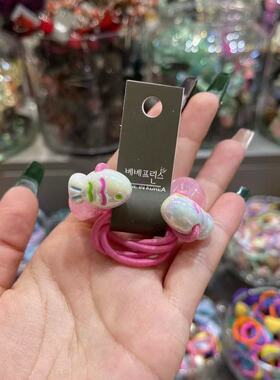 2.16韩国bebeprince儿童发饰彩色可爱小鱼发绳发圈