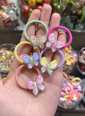 4.28韩国bebeprince儿童发饰可爱精致蝴蝶结一对小发绳发圈