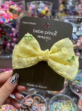 4.16韩国东大门bebeprince儿童发饰春夏新款甜美波点蝴蝶结发夹