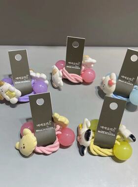 2.16韩国bebeprince儿童发饰可爱小动物球球发绳发圈