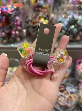 4.16韩国东大门bebeprince儿童发饰方块卡通球球发绳绕绕发圈