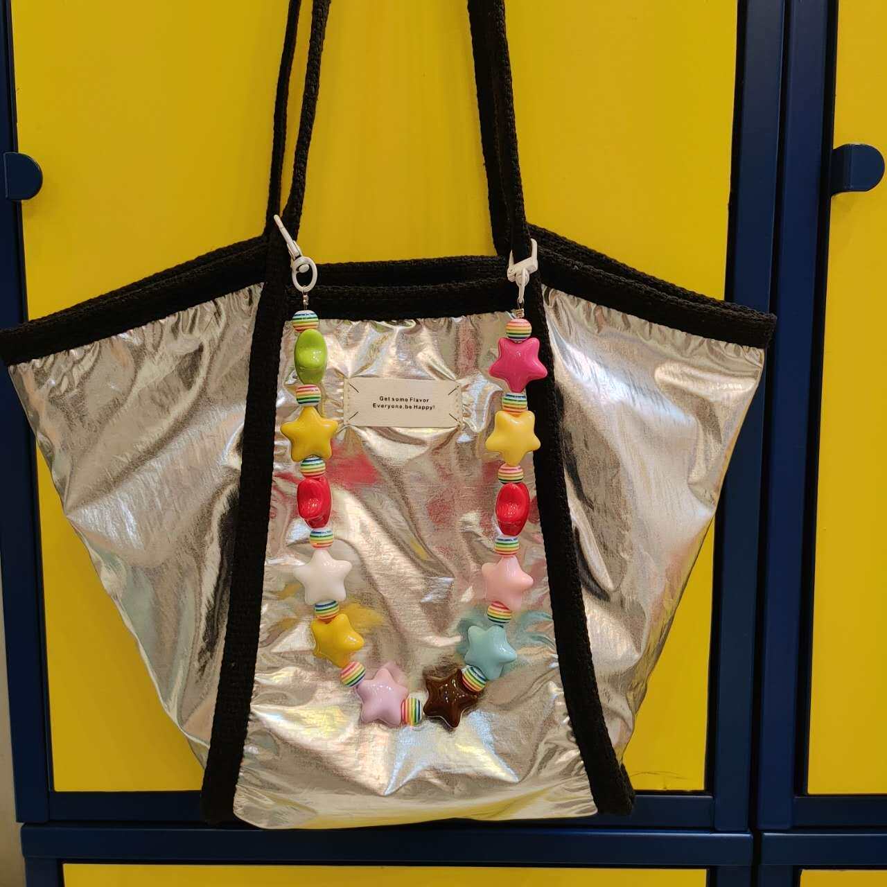 韩国儿童配饰buddykids糖果色彩虹球球亚克力星星钥匙扣包包挂件