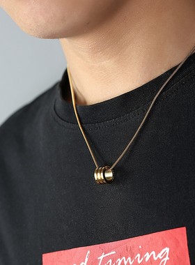 项链潮牌黑色时尚百搭圣诞礼物