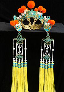 戏剧京剧老旦套翅 女驸马套 豫剧佘太君老旦套翅帽子戏曲头饰