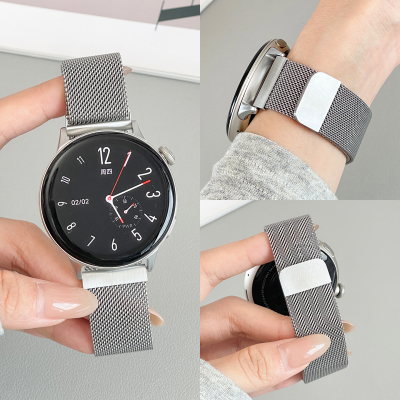适用vivo watch 3表带金属米兰尼斯磁吸腕带WA2356C强磁吸表链iqoo watch5金属不锈钢时男女替换带配件