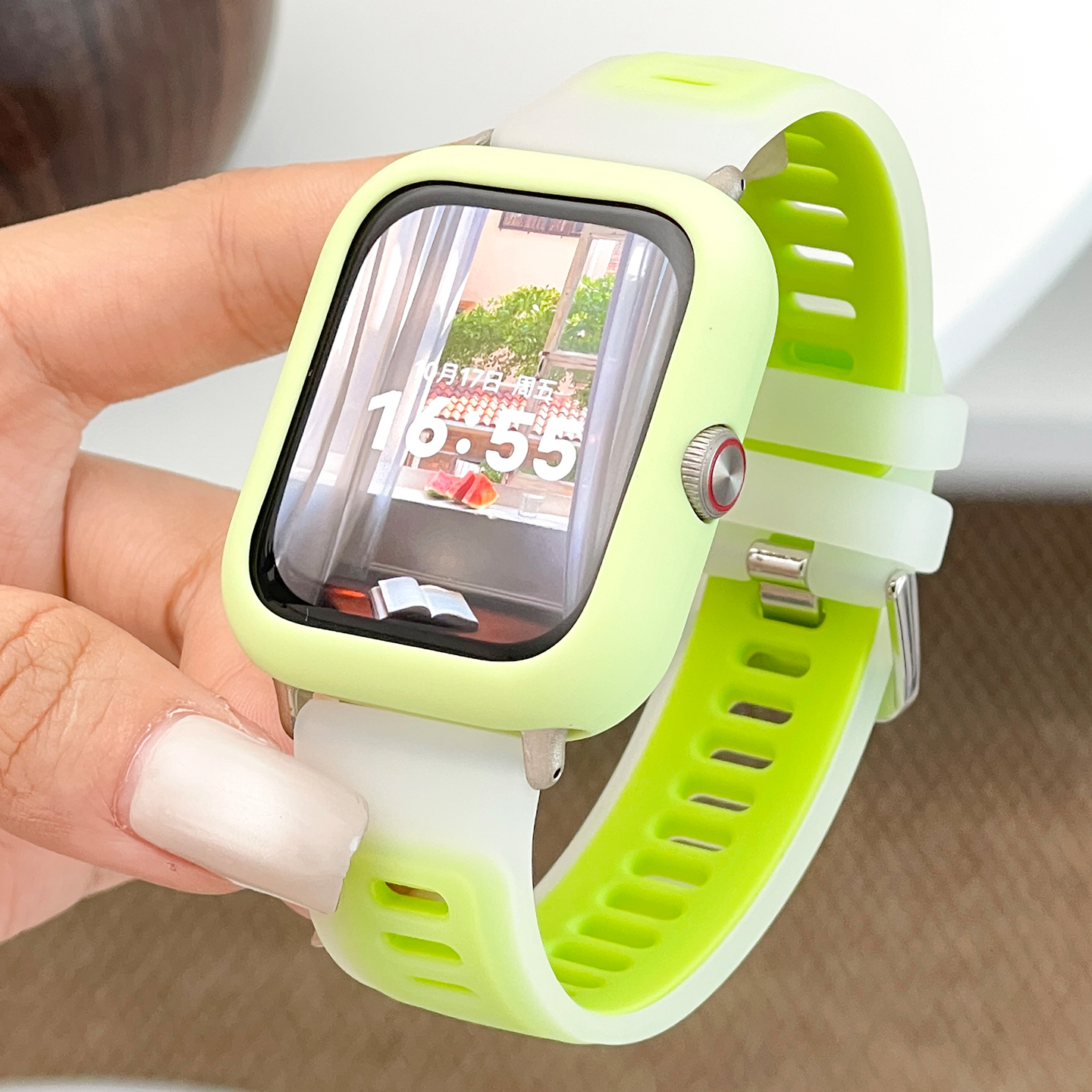 适用vivo Watch GT表带新款硅胶果冻双色替换带IQOO智能手表gt通用eSIM版高颜值表链防摔软胶保护壳配件
