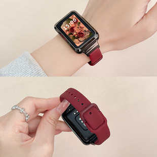 NFC版 适用于OPPO Band2 Watch 男女生运动透气排汗腕带链配件 free表带亲肤软硅胶日字反扣替换带OPPO