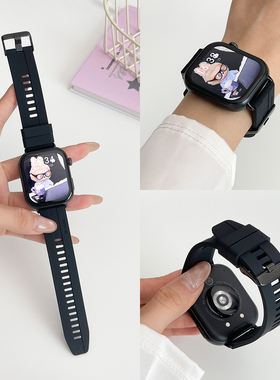 适用荣耀亲选rossini手表2i表带亲肤软硅胶雅致款替换带荣耀手表2i腕带KCH-BW00男女时尚经典运动腕带链配件