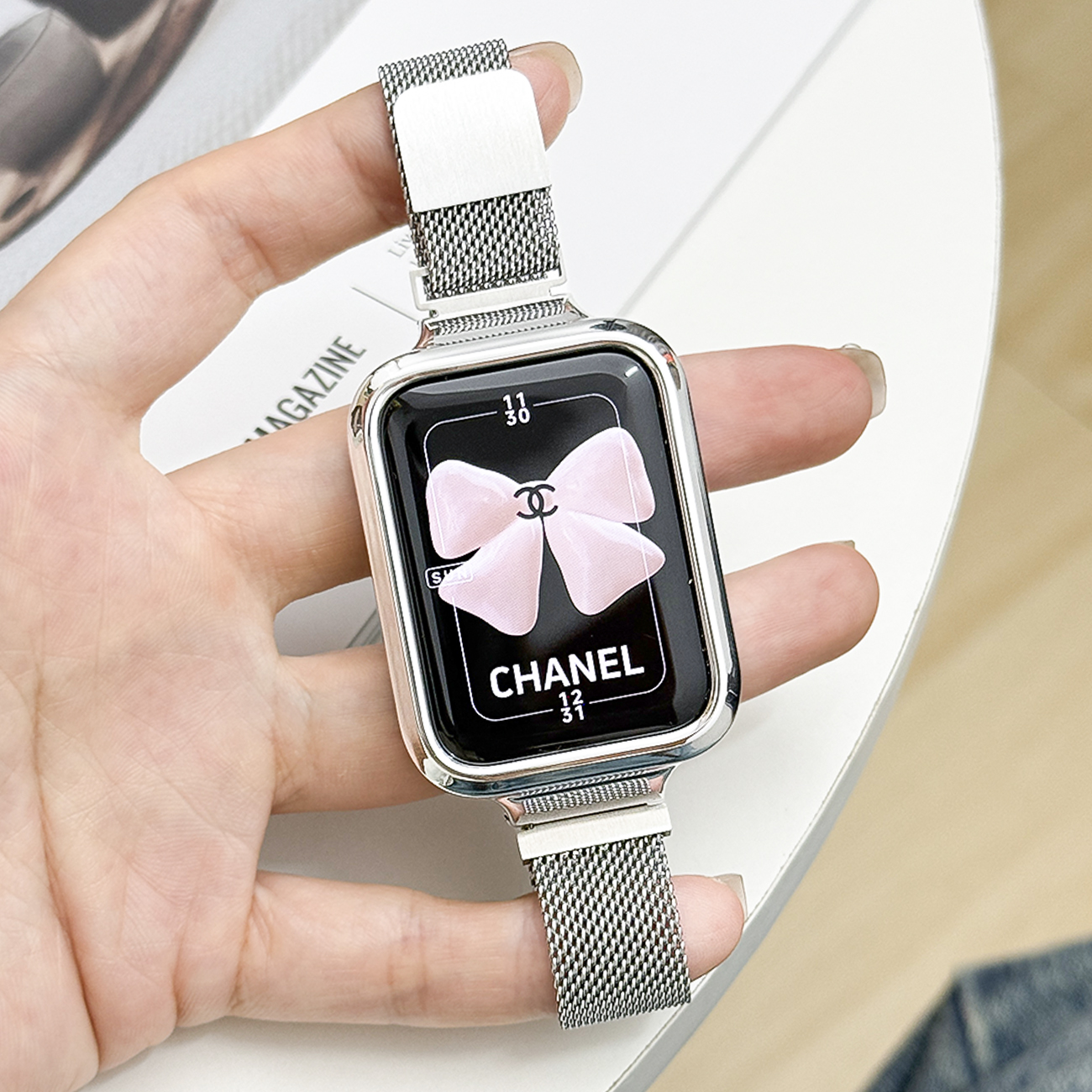 适用小米手环9Pro/8Pro金属米兰磁吸表带透气防水MIBand-7Pro/NFC版不锈钢腕带M2401B1米兰尼斯磁吸金属表带