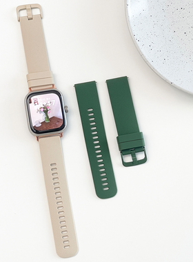 适用VIVO WATCH GT格纹款硅胶表带iqoo智能手表GT运动透气替换带WA2456C蓝牙版通用男女生时尚手表链配件