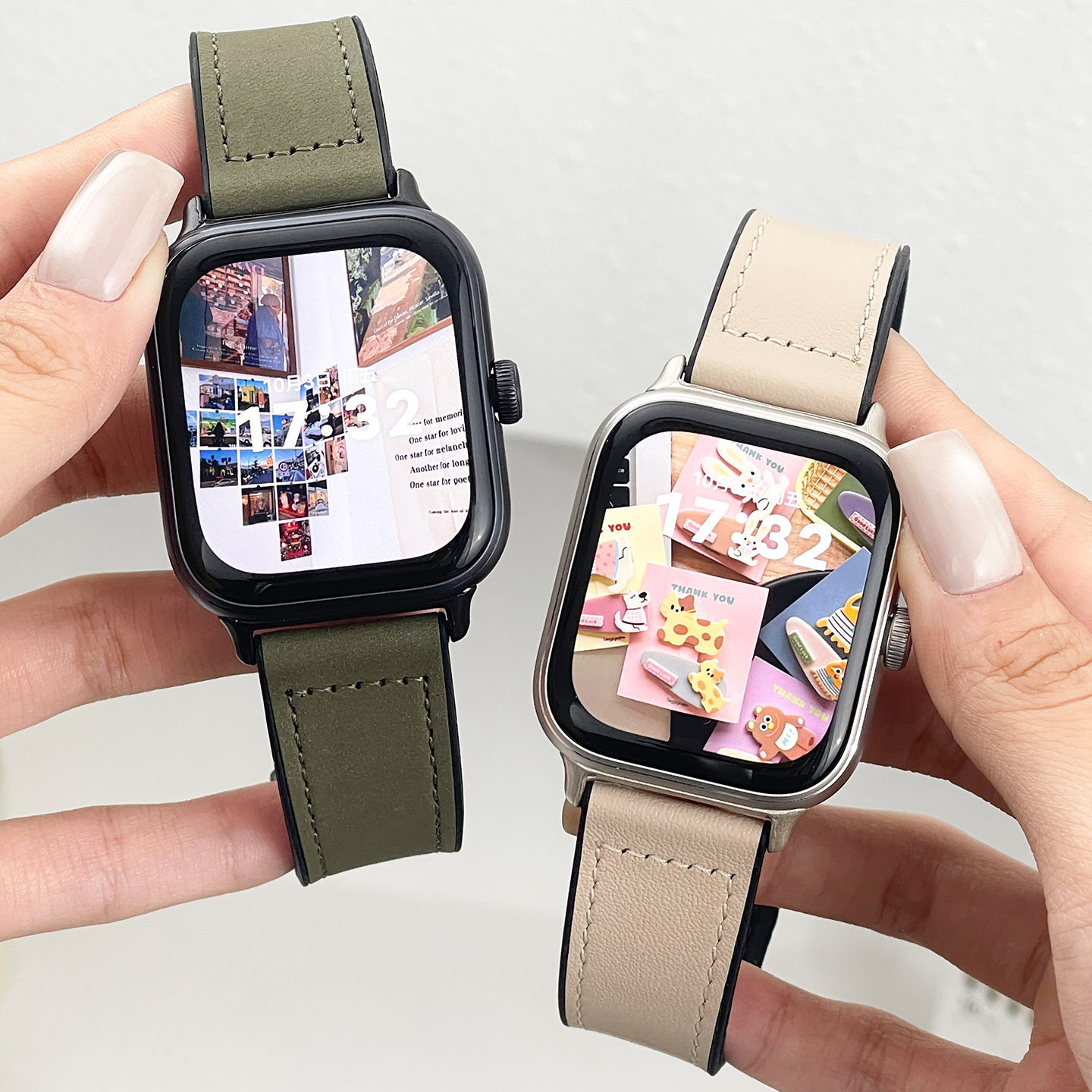 适用vivo watch GT表带新款疯马皮质磁吸折叠扣IQOO watch GT非原装eSIM版vivo皮质替换腕带配件