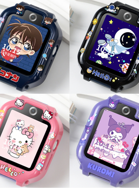 适用华为儿童手表5X保护壳ALA-AL10智能电话手表5Xpro卡通印花壳AHP-AL10全包抗震防摔耐磨壳套钢化膜配件