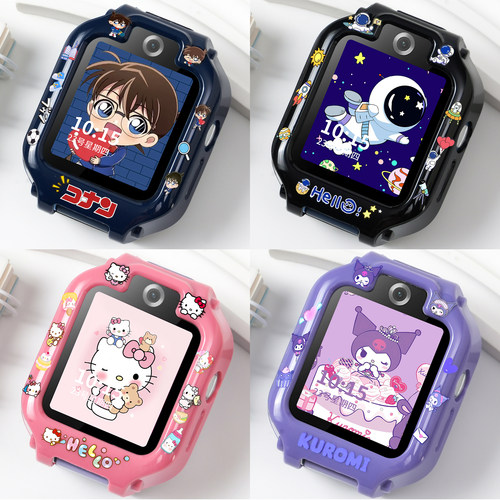 适用华为儿童手表5X保护壳ALA-AL10智能电话手表5Xpro卡通印花壳AHP-AL10全包抗震防摔耐磨壳套钢化膜配件
