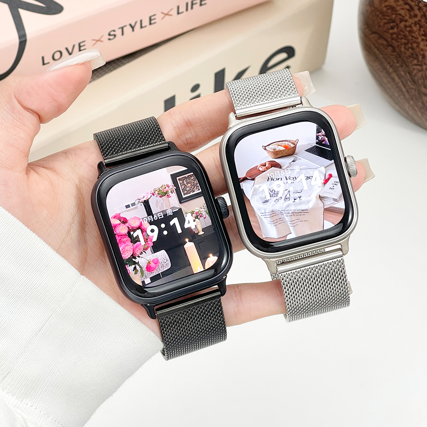 适用vivo watch GT表带金属不锈钢双卡扣网带iQOO watchGT卡扣金属替换腕带配件eSIM版通用