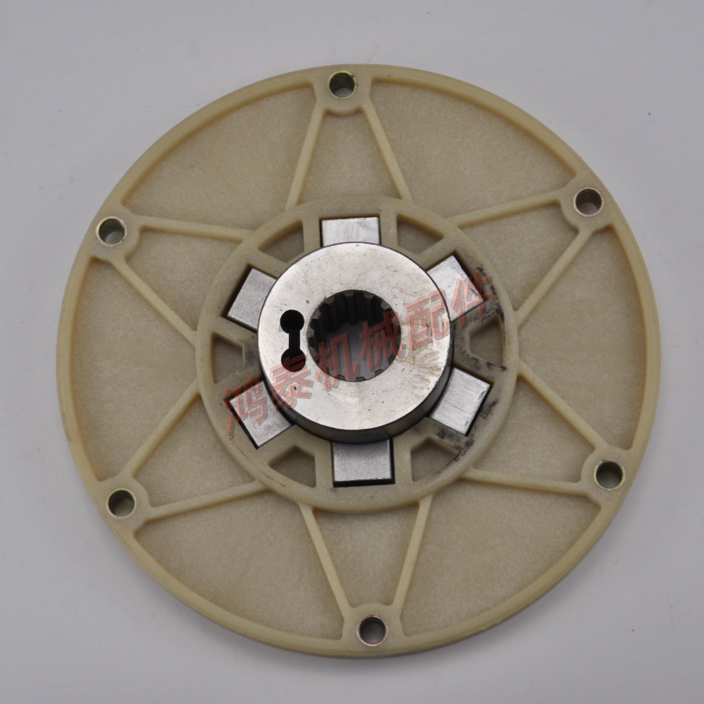 挖掘机玉柴YC55 YC85柳工907 908力士德70液压泵联轴器尼龙连接盘