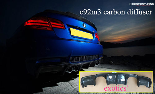 TOPMIX M3E92碳纤维后扰流carbon diffuser导流板改装 Exotics'