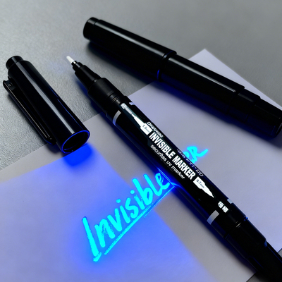 油性防水双头隐形记号笔烟酒防伪暗记笔荧光紫外灯照笔透明UV笔