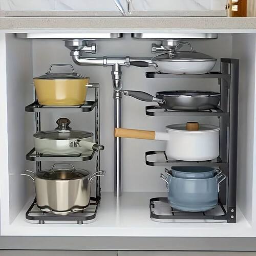 Pot Rack Organizer, Kitchen Stainless Steel Pot Storage Rack