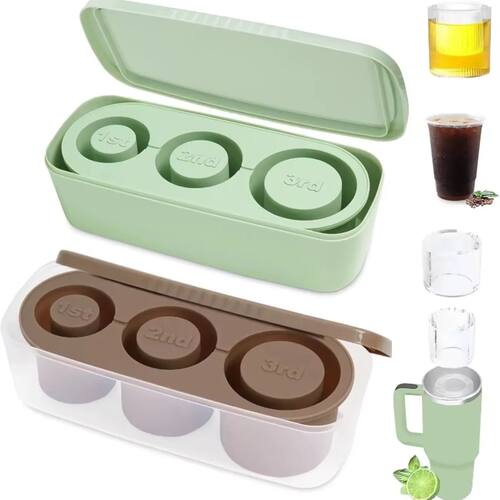 Extra-Large Ice Cube Tray with Lid – Silicone Mold for 30-4