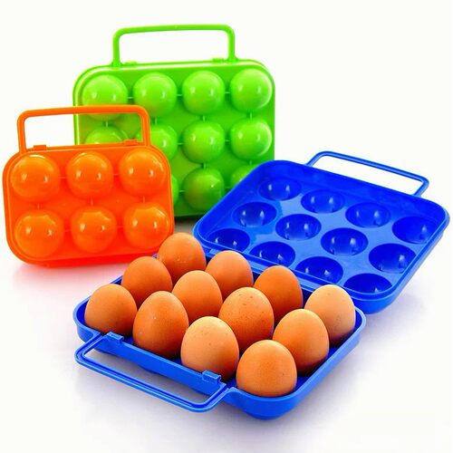 2/4/6/12 Grid Egg Storage Box Portable Egg Holder Container