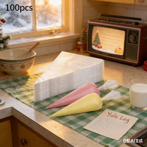100-Pack White Plastic Pastry Bag - Focused Piping Action, C