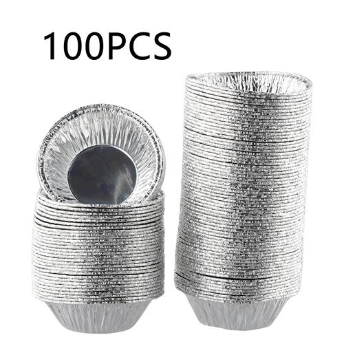 100Pcs Aluminum 3in Foil Tart Pan Disposable Mini Pot Pie Ba