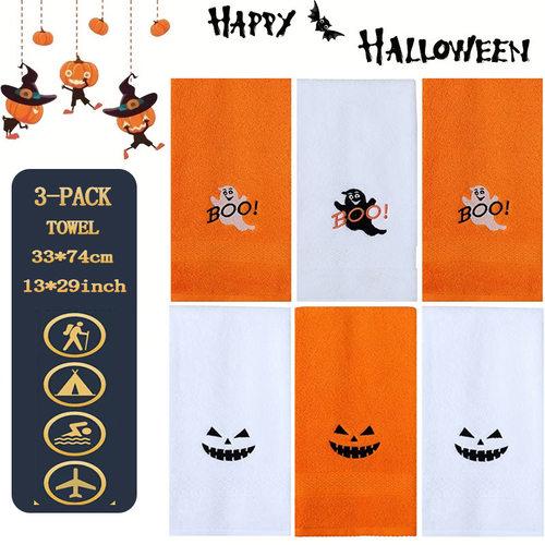Amazon Halloween Theme Embroidered Towel Soft Comfortable Ho